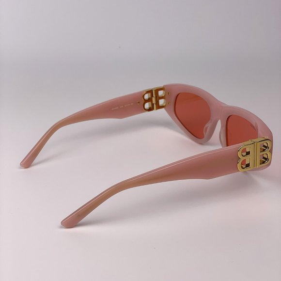 Balenciaga BB0095S 003 BRAND NEW Sunglasses Pink Gold Red Cat Eye Unisex - Picture 8 of 11
